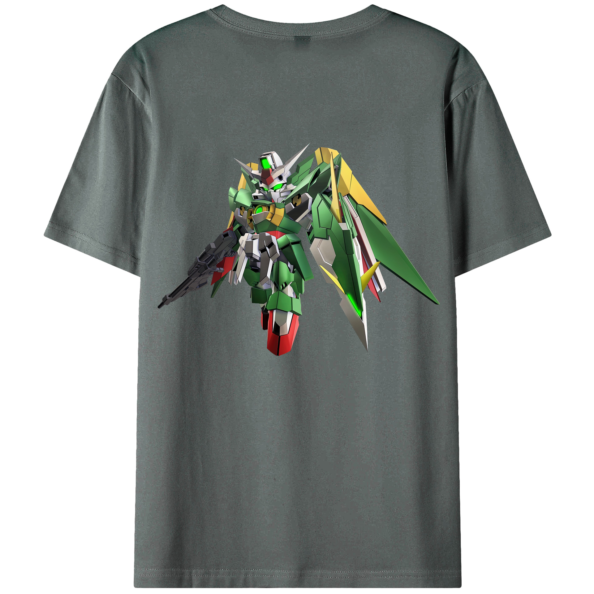 （画像用） 機動戦士ガンダム Mobile Suit Gundam 綿100％ メンズ半袖Tシャツ（バックプリント） 通気性